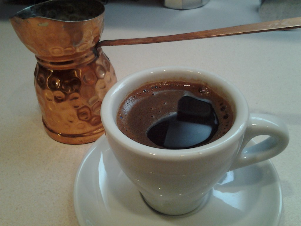 Cezve de cobre para preparar café turco